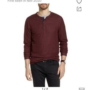 NWT 1901 Stripe Long Sleeve Henley